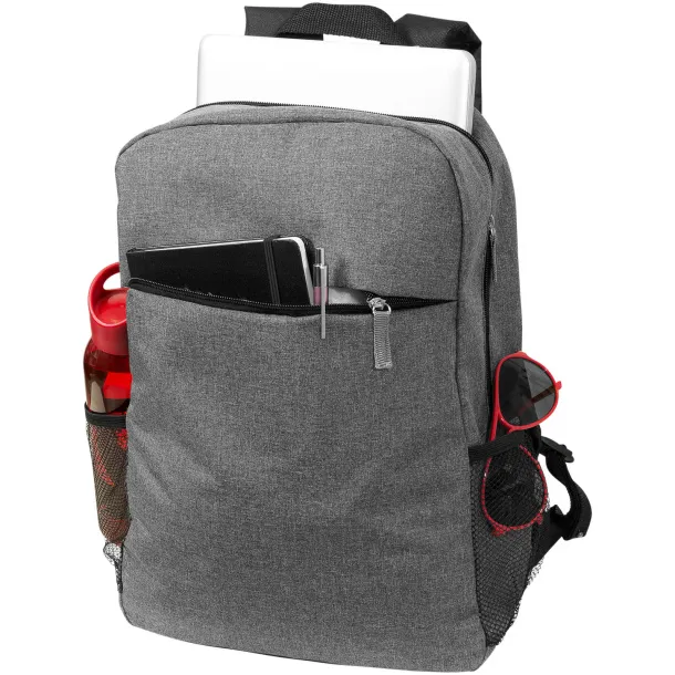 Hoss 15" laptop backpack Heather medium grey