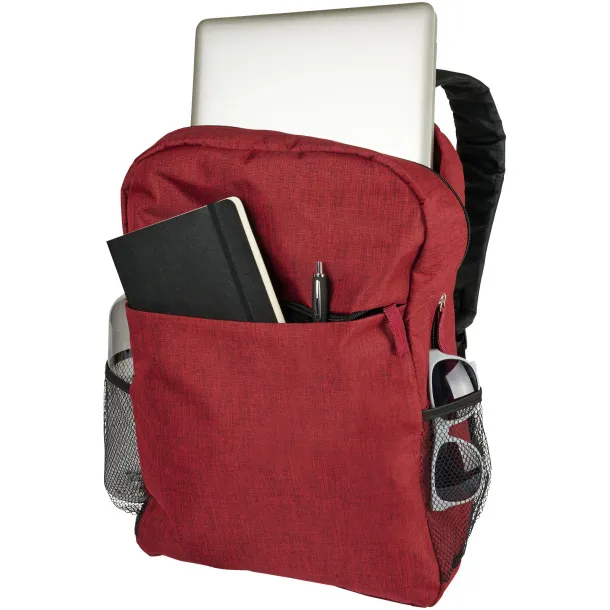 Hoss 15" laptop backpack Heather dark red