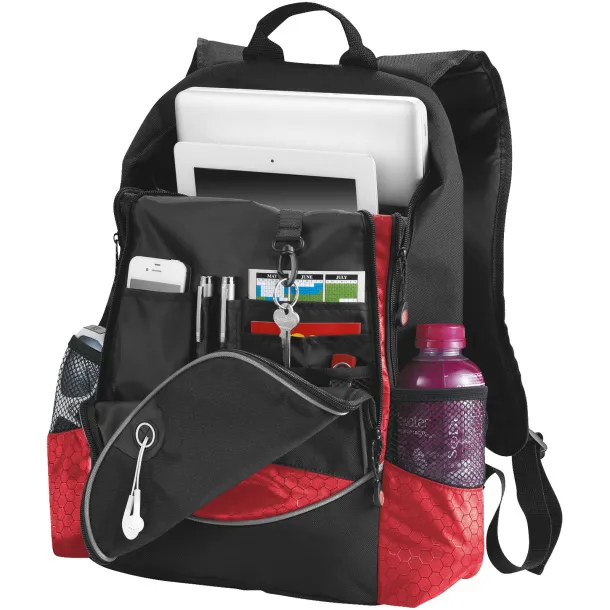 Benton 15" laptop ruksak Crna Crvena