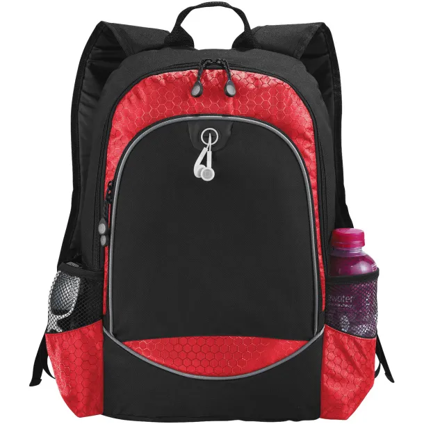 Benton 15" laptop backpack Solid black Red