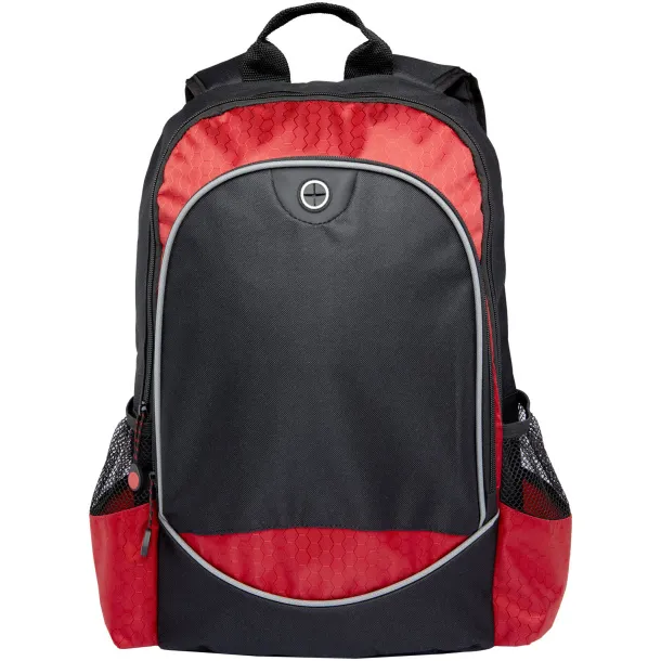 Benton 15" laptop backpack Solid black Red