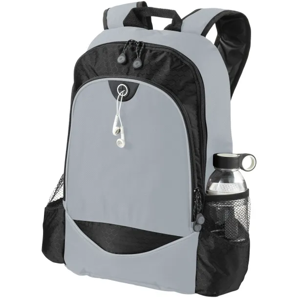 Benton 15" laptop backpack Solid black Grey