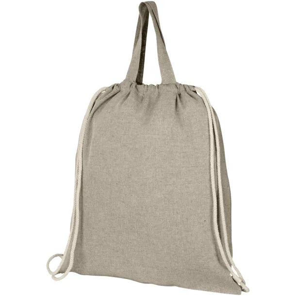 Pheebs 150 g/m² recycled drawstring backpack - Unbranded Heather natural