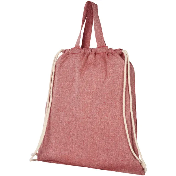 Pheebs 150 g/m² recycled drawstring backpack - Unbranded Heather red