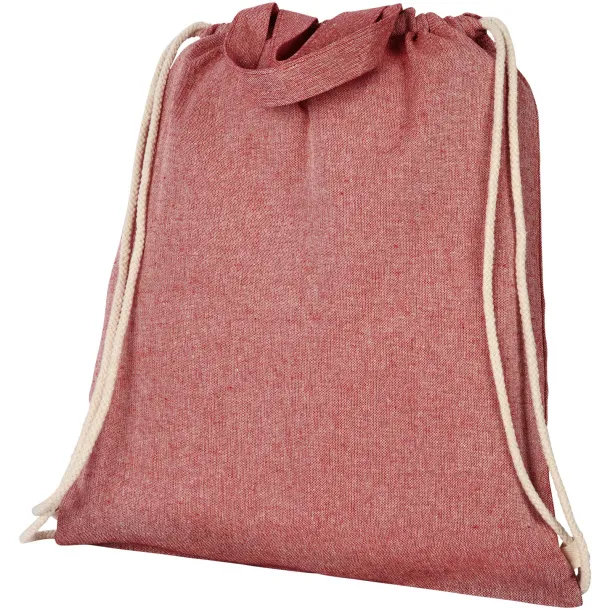 Pheebs 150 g/m² recycled drawstring backpack - Unbranded Heather red