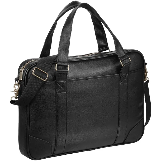 Oxford 15.6" slim laptop briefcase - Avenue Solid black