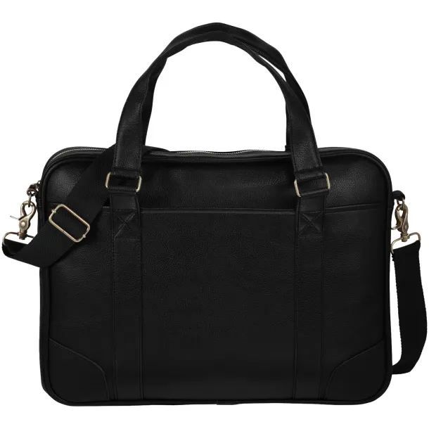 Oxford 15.6" slim laptop briefcase - Avenue Solid black