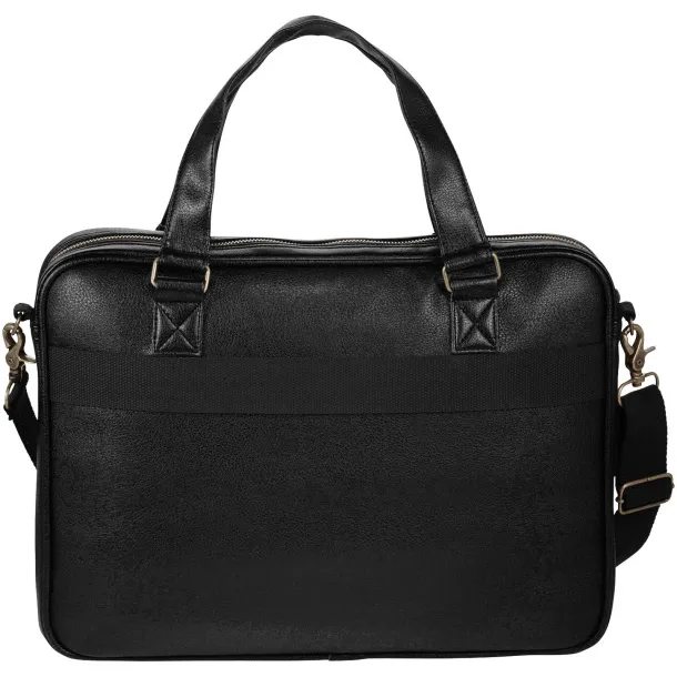 Oxford 15.6" slim laptop briefcase - Avenue Solid black