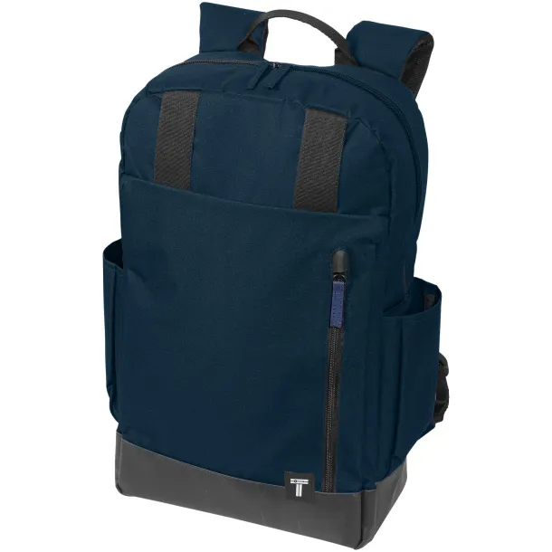 Compu 15.6" laptop backpack Navy Blue Solid black