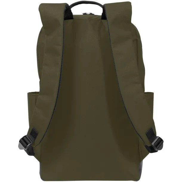 Compu 15.6" laptop backpack Olive Solid black