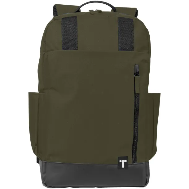 Compu 15.6" laptop backpack Olive Solid black