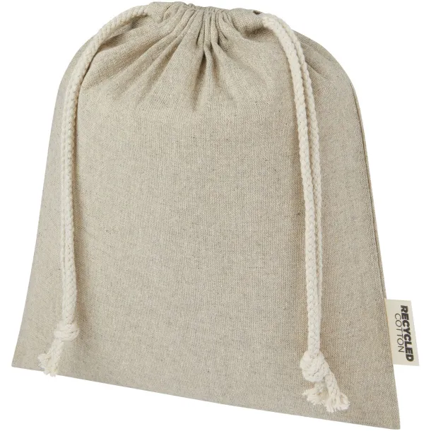 Pheebs 150 g/m² GRS recycled cotton gift bag medium 1.5L Heather natural