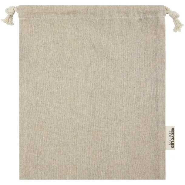 Pheebs 150 g/m² GRS recycled cotton gift bag medium 1.5L Heather natural