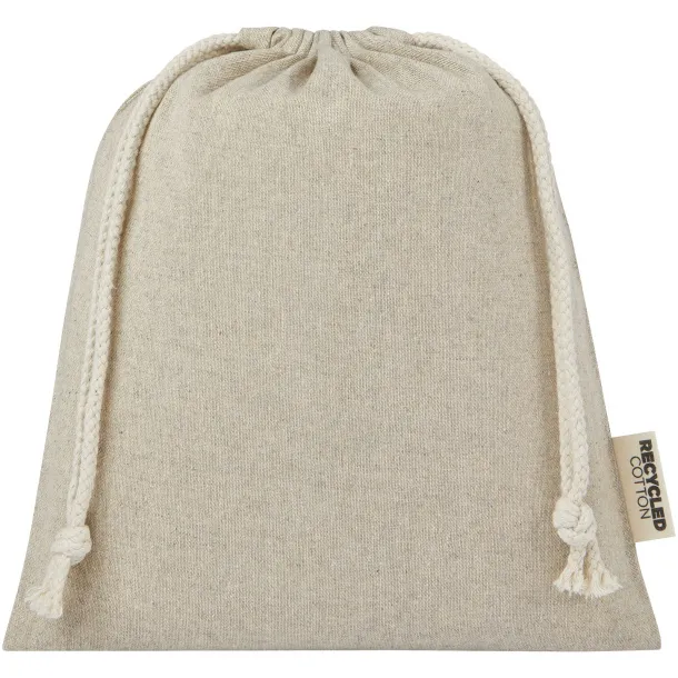 Pheebs 150 g/m² GRS recycled cotton gift bag medium 1.5L Heather natural