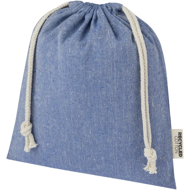 Pheebs 150 g/m² GRS recycled cotton gift bag medium 1.5L Heather blue