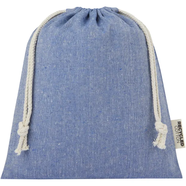 Pheebs 150 g/m² GRS recycled cotton gift bag medium 1.5L Heather blue