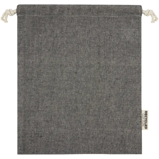 Pheebs 150 g/m² GRS recycled cotton gift bag medium 1.5L Heather black