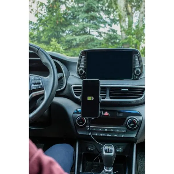 Skyler 15W bežični auto punjač i držač za mobitel Crna