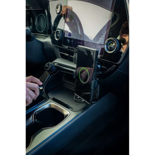 Skyler Mobile phone holder for car, wireless charger 15W Crna