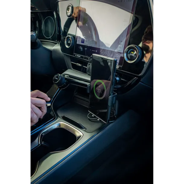 Skyler Mobile phone holder for car, wireless charger 15W Crna