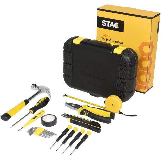 Sounion 16-piece tool box - STAC Solid black