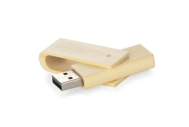 TWISTER USB memorija od bambusa - 16 GB Smeđa