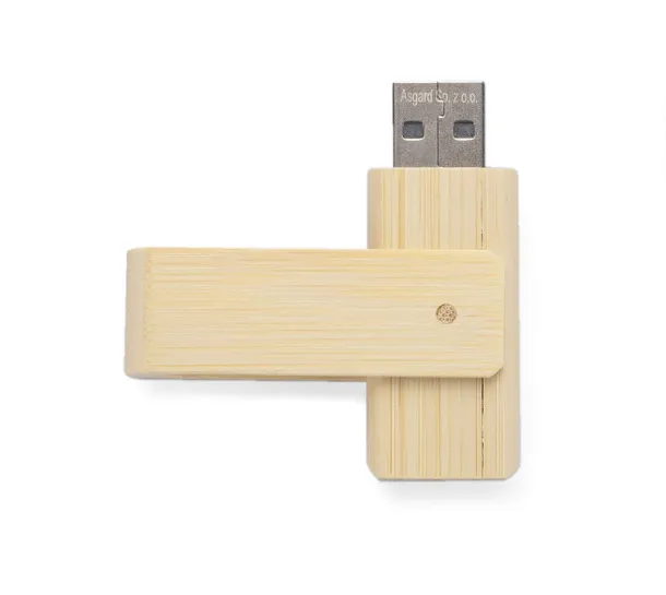 TWISTER USB memorija od bambusa - 16 GB Smeđa