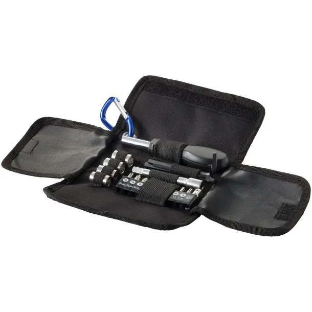 Flint 19-dijelni set alata - Bullet Solid black Plava