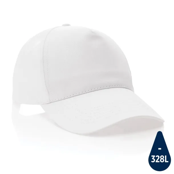 Impact 5 panel 190gr Rcotton cap with AWARE™ tracer - XD Collection White 