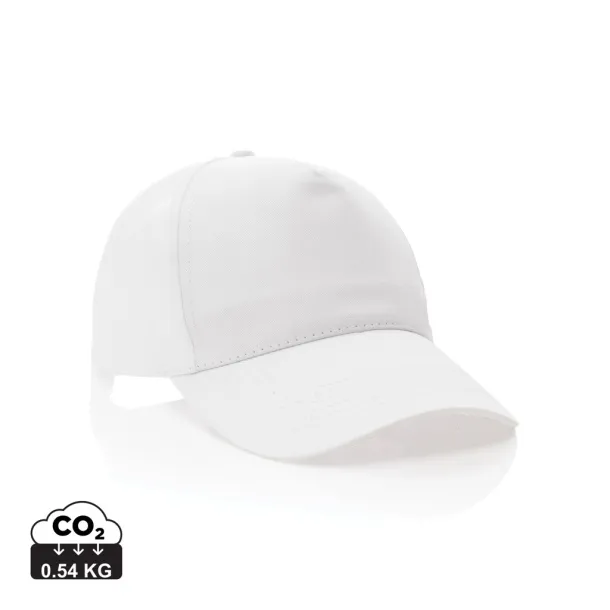 Impact 190gr kapa šilterica od recikliranog pamuka s AWARE™ tragačem - 5 panela - XD Collection Bijela 
