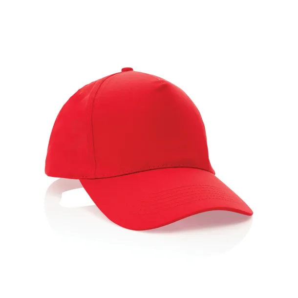 Impact 5 panel 190gr Rcotton cap with AWARE™ tracer - XD Collection Red 