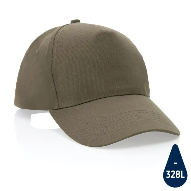 Impact 190gr kapa šilterica od recikliranog pamuka s AWARE™ tragačem - 5 panela - XD Collection Zelena 