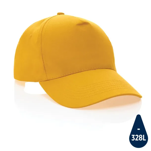 Impact 5 panel 190gr Rcotton cap with AWARE™ tracer - XD Collection Yellow 