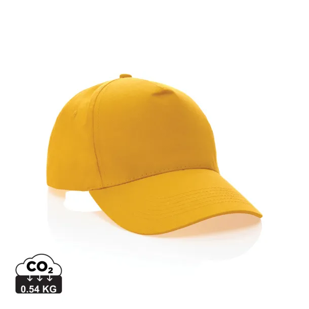 Impact 5 panel 190gr Rcotton cap with AWARE™ tracer - XD Collection Yellow 