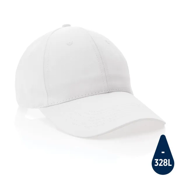 Impact 6 panel 190gr Rcotton cap with AWARE™ tracer - XD Collection White 