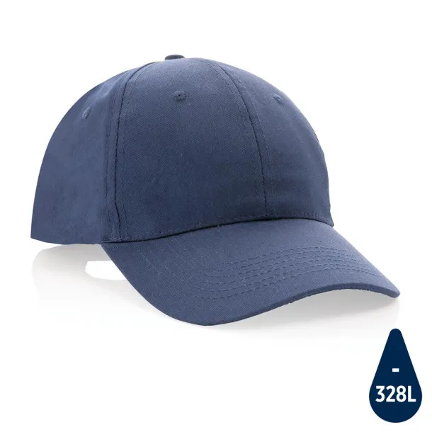 Impact 190gr kapa šilterica od recikliranog pamuka s AWARE™ tragačem - 6 panela - XD Collection Mornarsko plava 