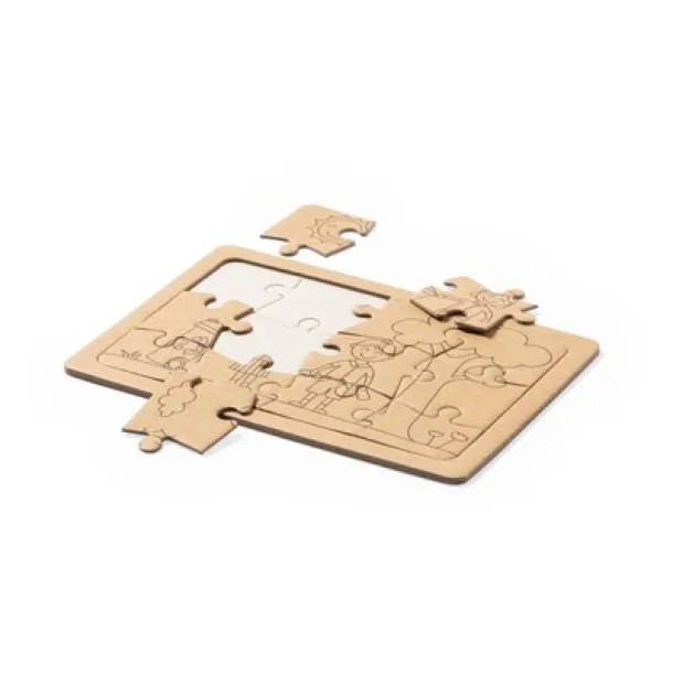  Recycled cardboard puzzle set, 2 pcs neutral