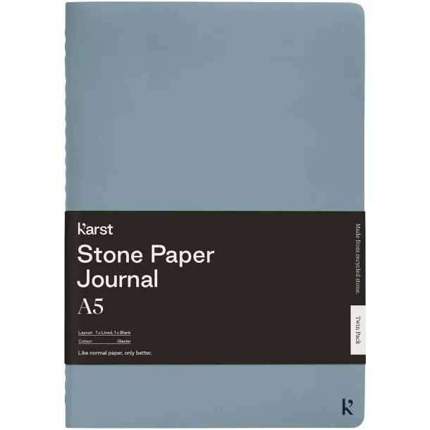 Karst® A5 stone paper journal twin pack - Karst® Light blue