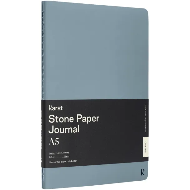 Karst® A5 stone paper journal twin pack - Karst® Light blue