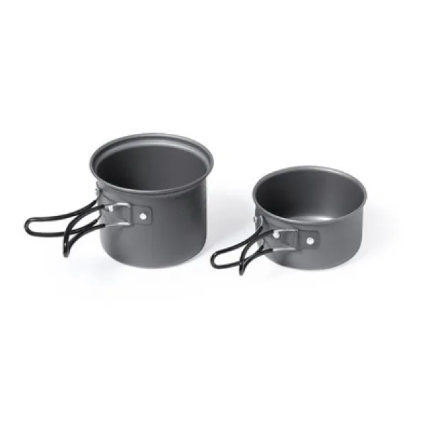  Food containers 2 pcs, 600 ml and 800 ml, cutlery, in RPET pouch black