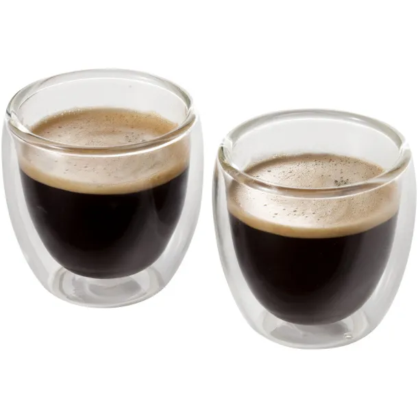 Boda 2-piece glass espresso cup set - Seasons White