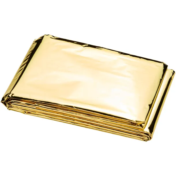 Frederik 2-function emergency blanket Silver Gold