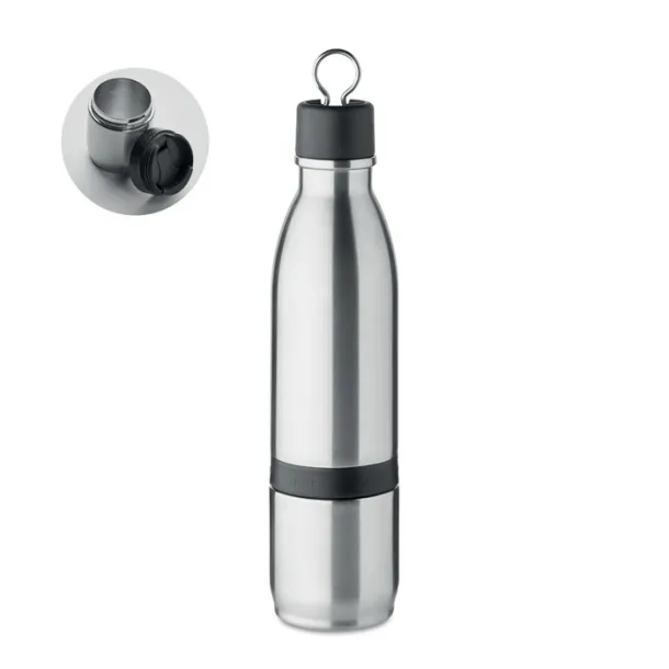 ATERA 2 in 1 double wall bottle 500ml Matt Silver