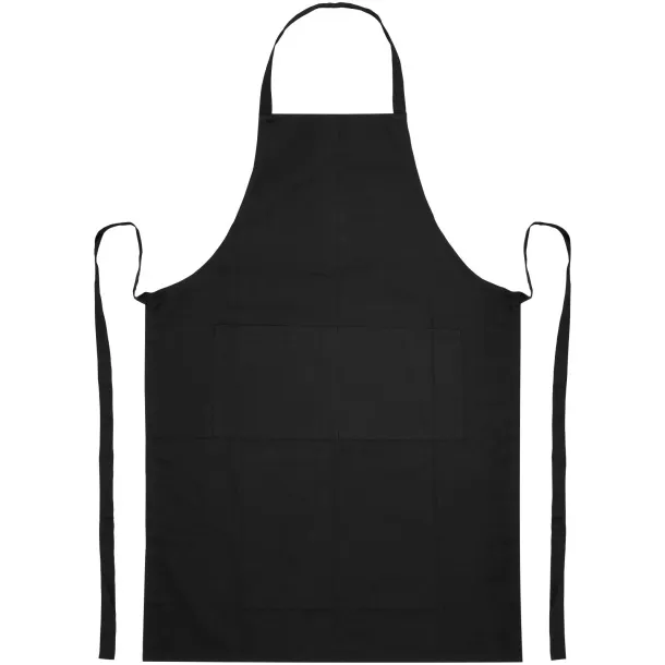 Orissa 200 g/m2 GOTS organic cotton apron Solid black