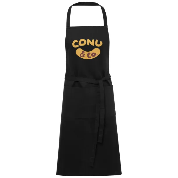 Orissa 200 g/m2 GOTS organic cotton apron Solid black