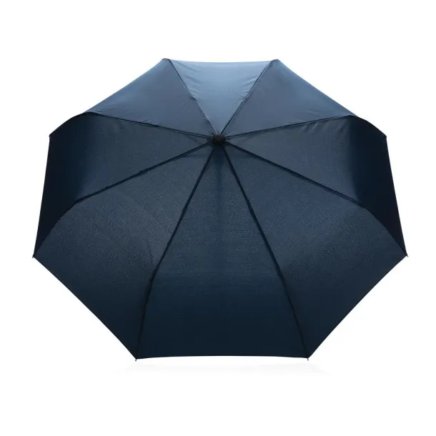  21" Impact AWARE™ RPET bamboo auto open/close umbrella - XD Collection Navy Blue 