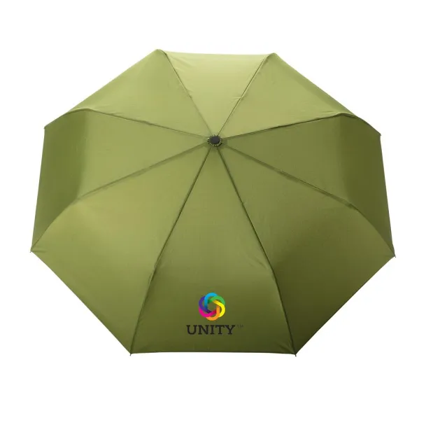  21" Impact AWARE™ RPET bamboo auto open/close umbrella - XD Collection Green 