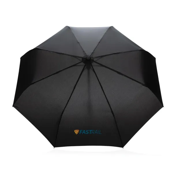  21" Impact AWARE™ RPET bamboo auto open/close umbrella - XD Collection Black 