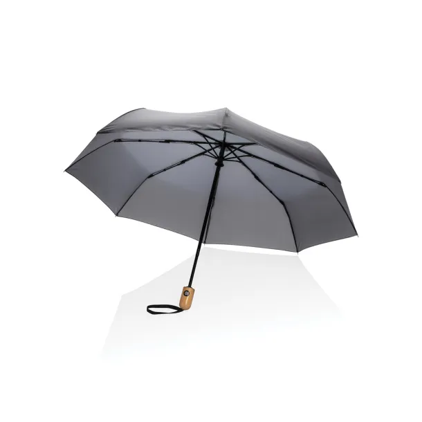  21" Impact AWARE™ RPET bamboo auto open/close umbrella - XD Collection Anthracite 