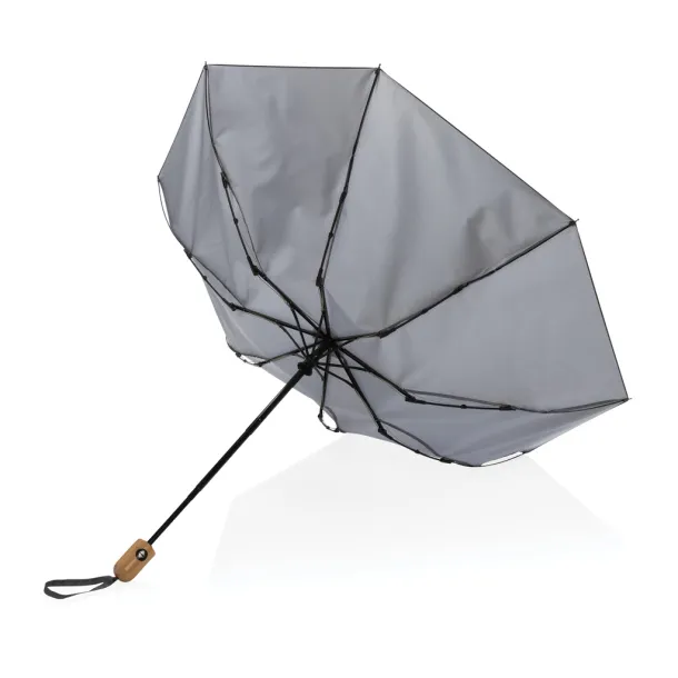  21" Impact AWARE™ RPET bamboo auto open/close umbrella - XD Collection Anthracite 